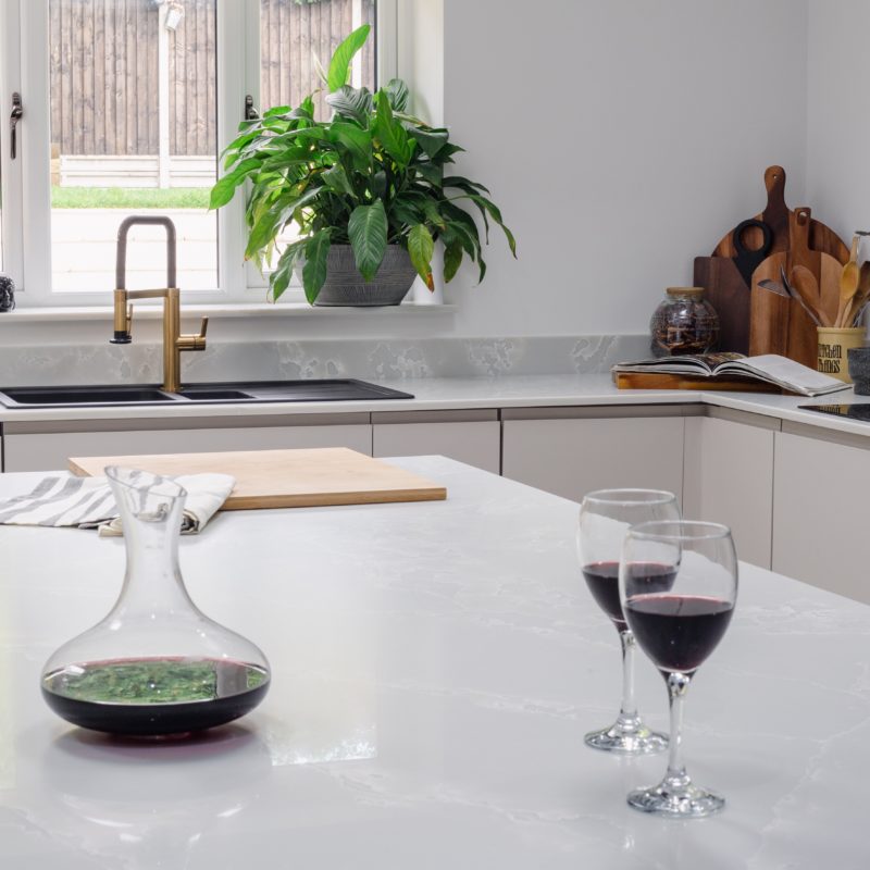 Kitchen View with wine